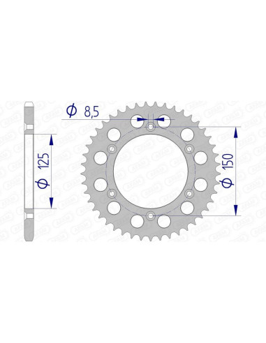 AFAM Aluminium Rear Sprocket 72304 - 520