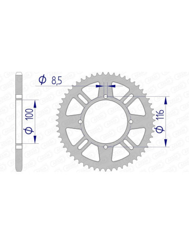 AFAM Aluminium Rear Sprocket 17104420