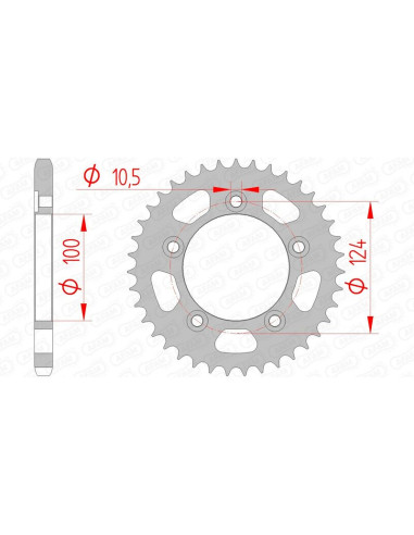 Couronne AFAM acier standard 50612 - 525