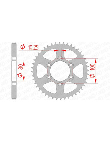 Couronne AFAM acier standard 92666 - 525