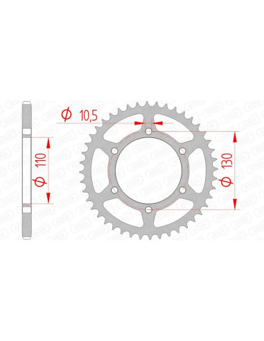 AFAM Steel Standard Rear Sprocket 16500 - 520