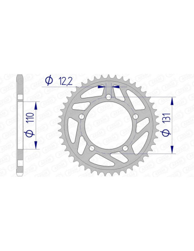 AFAM Aluminium Rear Sprocket 165801 - 520