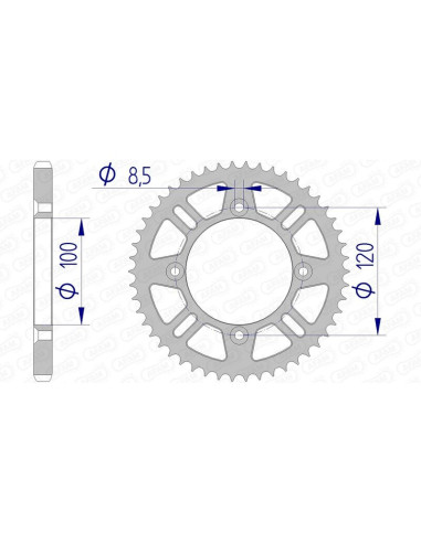 Couronne AFAM aluminium 15104 - 428