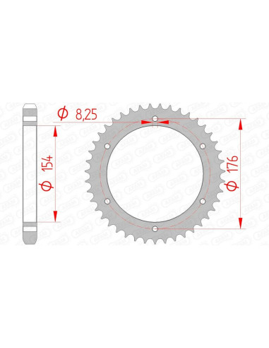 Couronne AFAM acier standard 10607 - 530