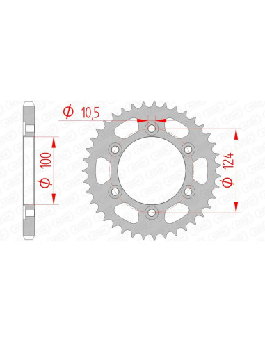 AFAM Steel Standard Rear Sprocket 50609 - 525