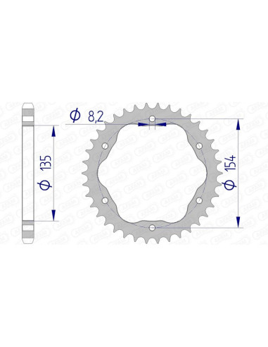 Couronne AFAM aluminium 51803 - 525