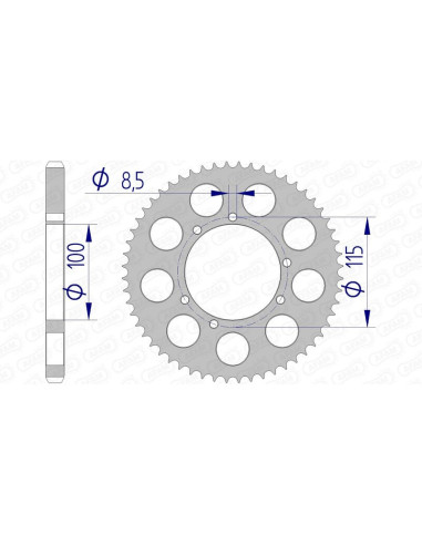 AFAM Aluminium Rear Sprocket 93117 - 428