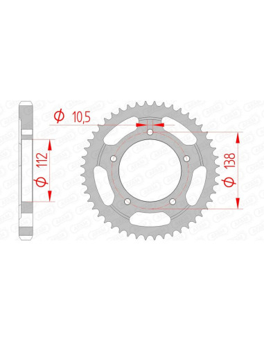 AFAM Steel Standard Rear Sprocket 12607 - 530