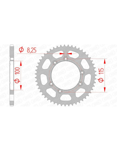 AFAM Steel Standard Rear Sprocket 92115 - 420