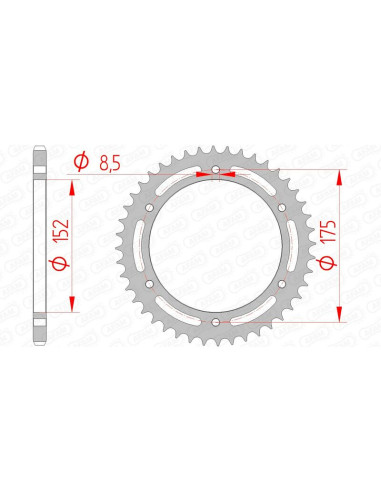 Couronne AFAM acier standard 12301 - 520