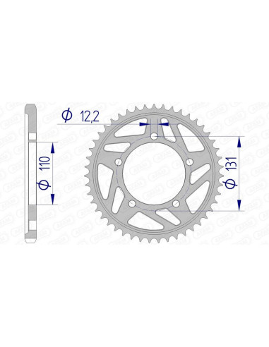 Couronne AFAM aluminium 165800 - 525