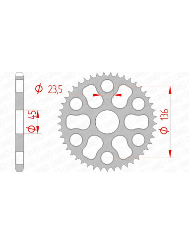 AFAM Steel Standard Rear Sprocket 12325 - 428