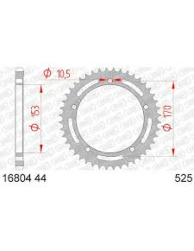 AFAM Steel Standard Rear Sprocket 16804525