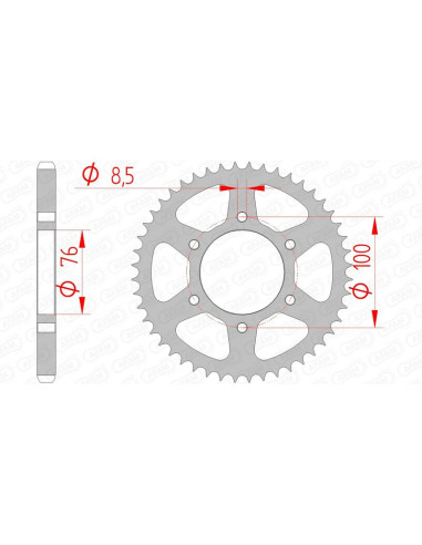 Couronne AFAM acier standard 12227 - 428