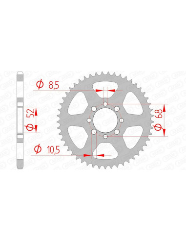 Couronne AFAM acier standard 14100 - 420