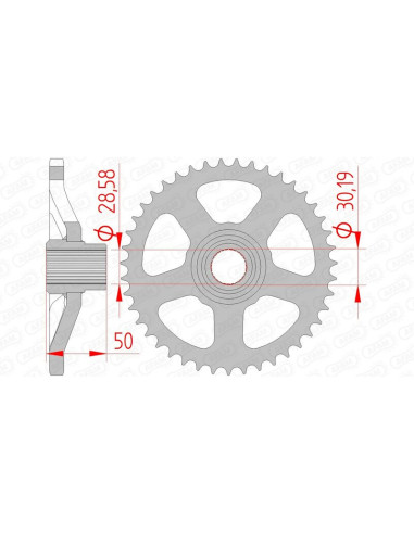 AFAM Steel Standard Rear Sprocket 35100 - 415