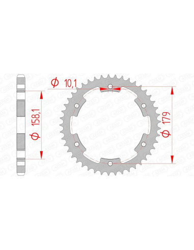 AFAM Steel Standard Rear Sprocket 35804 - 525