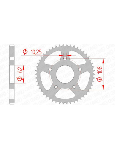 Couronne AFAM acier standard 47201 - 428