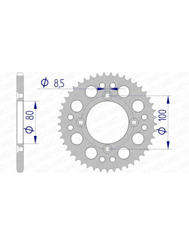 AFAM Aluminium Ultra-Light Rear Sprocket 11101 - 420