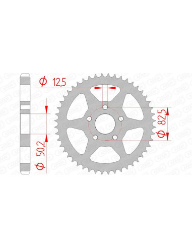 AFAM Steel Standard Rear Sprocket 92803 - 530