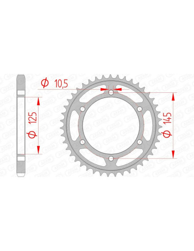 Couronne AFAM acier standard 12603 - 525