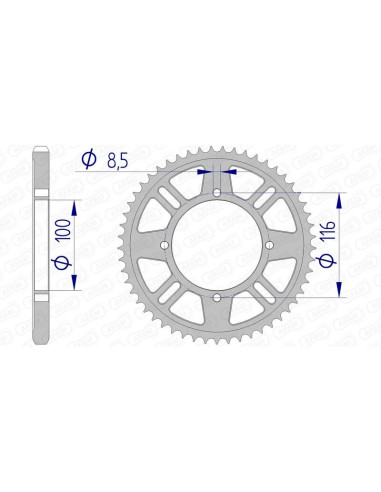 Couronne AFAM aluminium 17105428