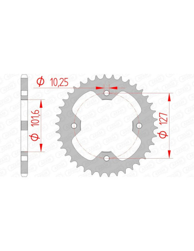 AFAM Steel Standard Rear Sprocket 98500 - 520