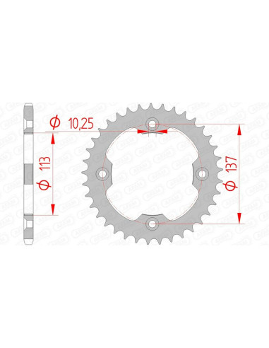 Couronne AFAM acier standard 14412 - 520