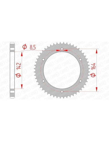 AFAM Steel Standard Rear Sprocket 65200 - 428