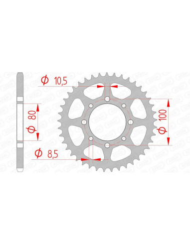 Couronne AFAM acier standard 14312 - 520