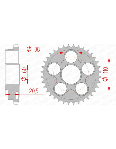 AFAM Steel Standard Rear Sprocket 50605 - 525