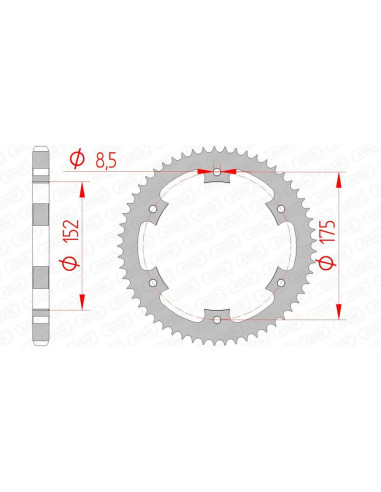 AFAM Steel Standard Rear Sprocket 12207 - 428