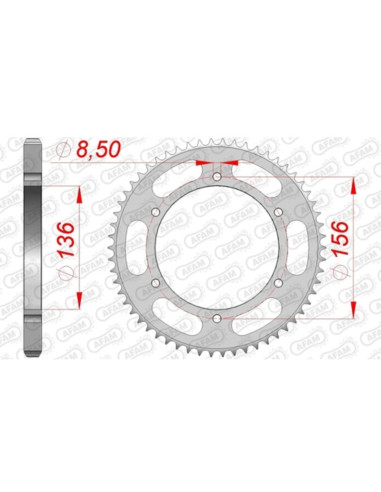 Couronne AFAM acier standard 53104