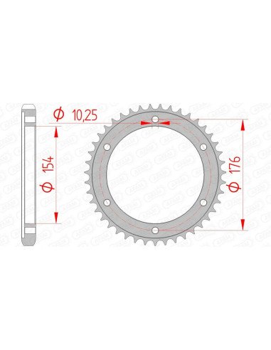 Couronne AFAM acier standard 10619 - 530