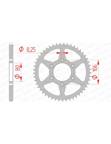 AFAM Steel Standard Rear Sprocket 35204 - 520