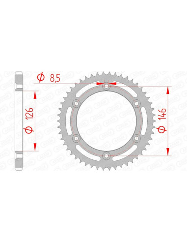 Couronne AFAM acier standard 14207 - 428