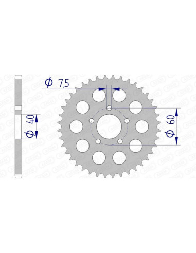 AFAM Aluminium Rear Sprocket 72105 - 415