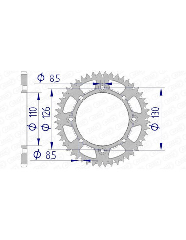 AFAM Aluminium Ultra-Light Self-Cleaning Rear Sprocket 17107420