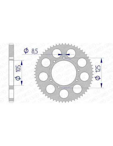 Couronne AFAM aluminium 48200 - 428