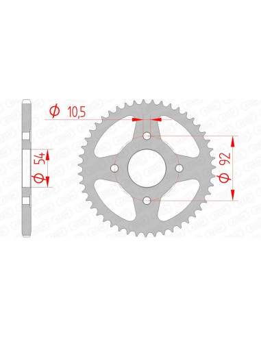 AFAM Steel Standard Rear Sprocket 12113 - 420