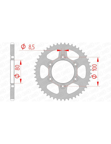 AFAM Steel Standard Rear Sprocket 80105 - 420