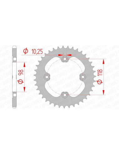 Couronne AFAM acier standard 92401 - 520