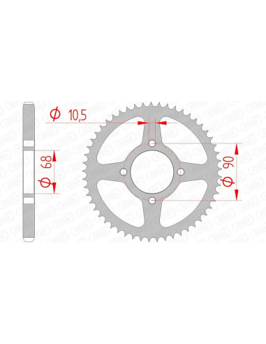 Couronne AFAM acier standard 10205 - 428