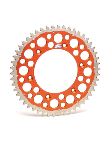 RENTHAL Twinring Aluminium Ultra-Light Self-Cleaning Hard Anodized Rear Sprocket HA - 520