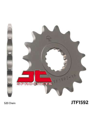 JT SPROCKETS Steel Standard Front Sprocket 1592 - 520