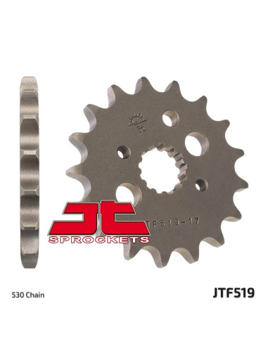JT SPROCKETS Steel Standard Front Sprocket 519 - 525