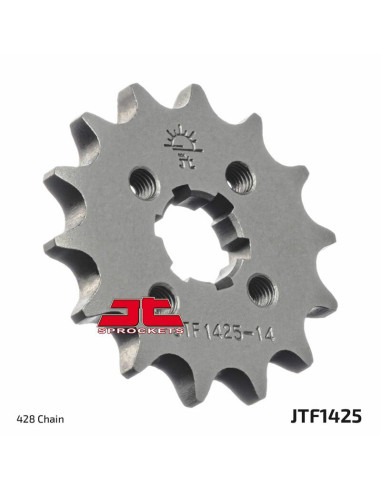 JT SPROCKETS Front Sprocket 14 Teeth Steel Standard 428 Pitch Type 1425