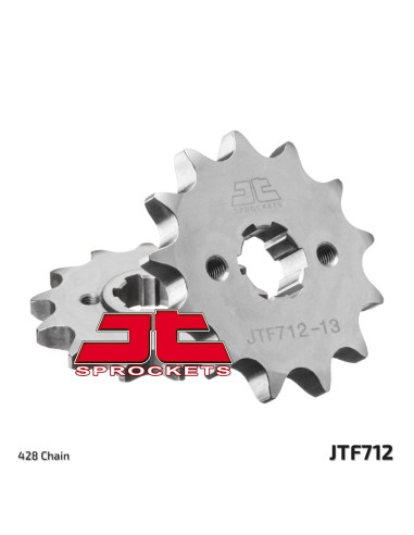 JT SPROCKETS Steel Standard Front Sprocket 712 - 428