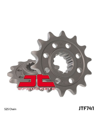 JT SPROCKETS Steel Standard Front Sprocket 741 - 525