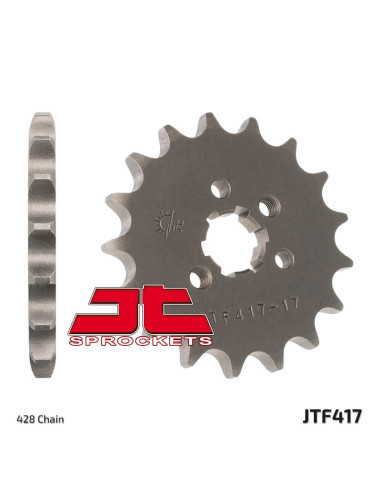 JT SPROCKETS Steel Standard Front Sprocket 417 - 428